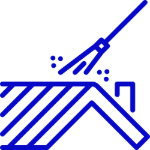 Roof Cleaning service icon image blue